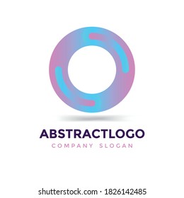 logotipo de tipos de letra O puntos Diseño de iconos modernos Vector en fondo blanco