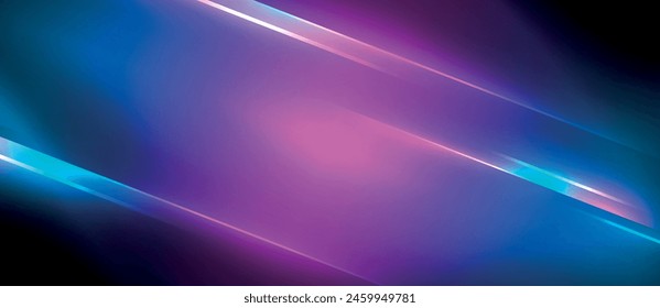 The font on the purple and blue background with glowing lines creates a hypnotizing visual effect lighting, reminiscent of neon gas in electric blue and magenta hues