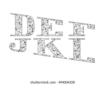 font on textured paper