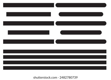 font paragraph left, right, center alignment vector button icon set.
