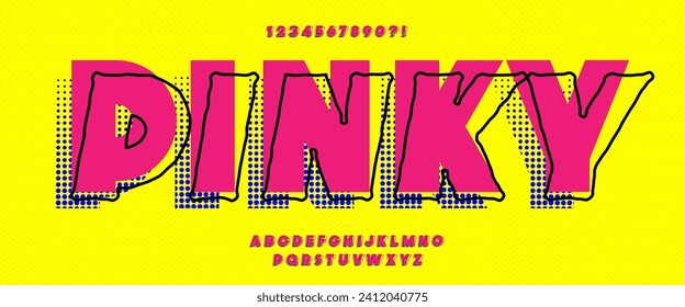 Font pinky vector modern typography for decoration