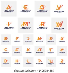 Font with Planet Logo Design Concepts. Letter Logo Icon Vector Template. Icon Symbol.