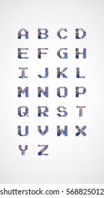 Font polygonal consist of triangles geometric gradient for your business and decorative illustration