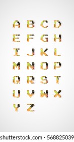 Font polygonal consist of triangles geometric gradient for your business and decorative illustration