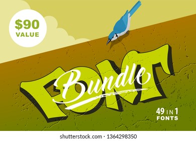 Font Presentation Template. Modern  Colourful Background