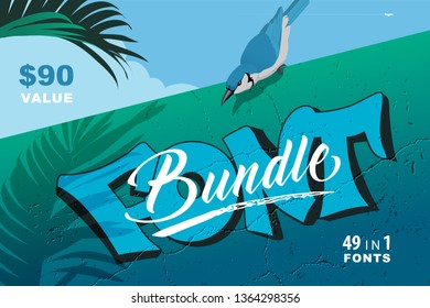 Font Presentation Template. Modern  Colourful Background