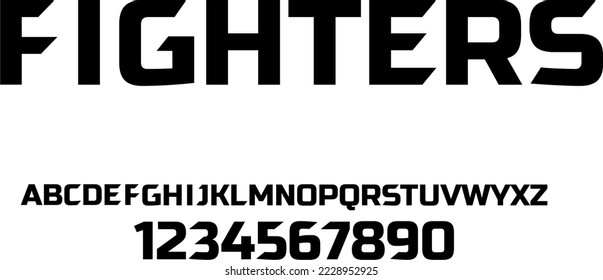 Font sans serif styles and good, FIGHTERS