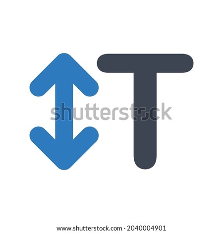 Font scale icon.text,height (vector illustration)