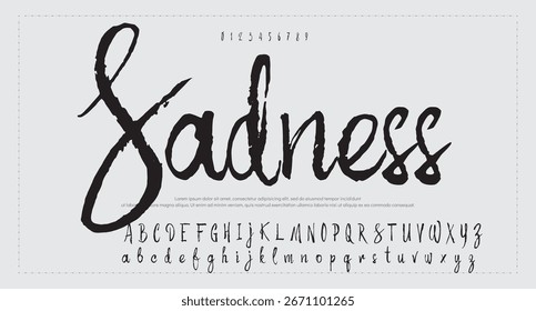 font script font design. Vector alphabet.