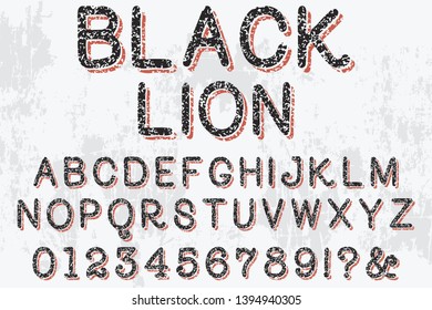 font script handcrafted vector named black lion