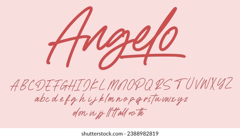 Font Script monoline signature retro font Type lettering handwritten