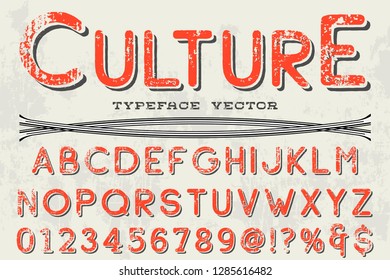 font script typeface 3d font vector named vintage culture