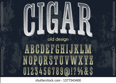 font script Typeface alphabet vector named cigar