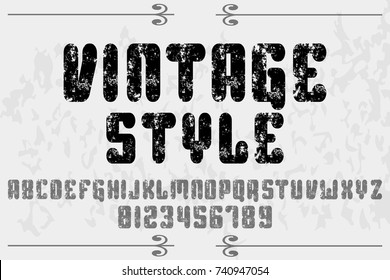 font script typeface handcrafted vector named vintage style