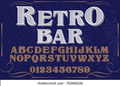 font script typeface old style named retro bar