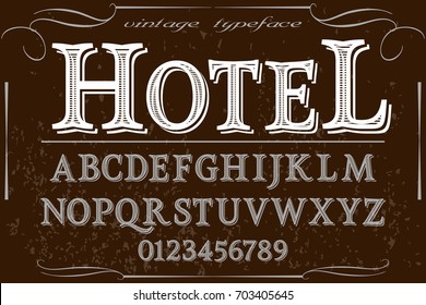 font script typeface old style named hotel