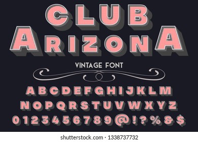 Font script typeface set named club arizona   Brush painted characters  lowercase and uppercase  Handwritten script font Typography alphabet for your designs