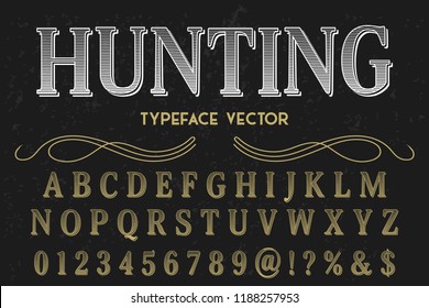 font script typeface vector named hunting