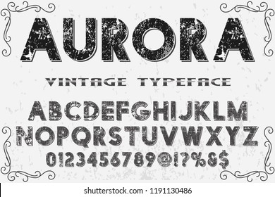 font script typeface vector named aurora