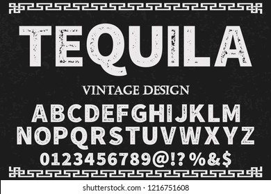 font script typeface vector named tequila