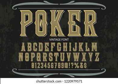 font script typeface vector named poker