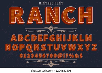 font script typeface vector named vintage ranch