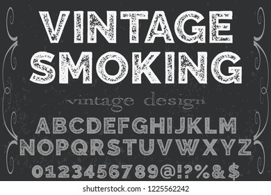 font script typeface vector named vintage smoking