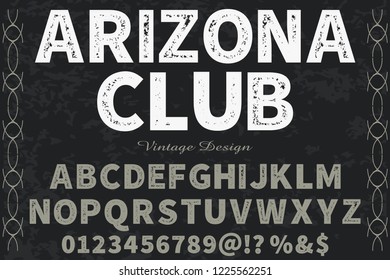 font script typeface vector named arizona club