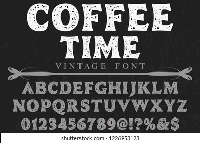 font script typeface vector named coffee time