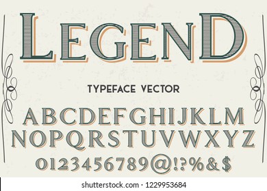 font script typeface vector named legend