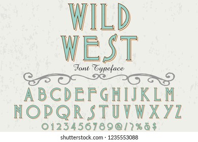 font script typeface vector named wild west