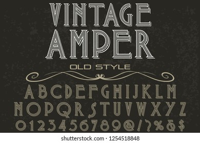 font script typeface vector named vintage amper