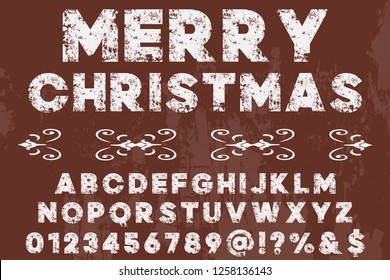 font script typeface vector named vintage merry christmas