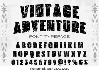 font script typeface vector named vintage adventure