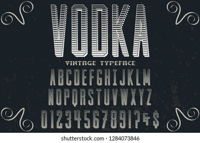 font script typeface vector named vintage vodka