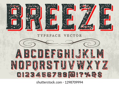 font script typeface vector named vintage breeze
