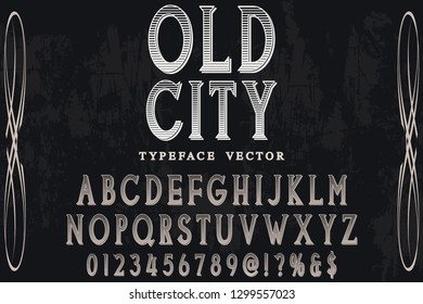 font script typeface vector named vintage old city