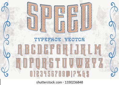 font script typeface vector named vintage speed