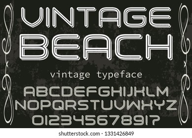 font script typeface vector named vintage beach