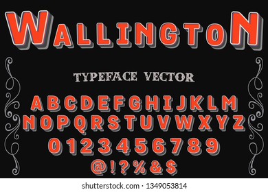 font script typeface vector named wallington