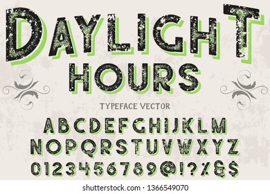 font script typeface vector named daylight hours