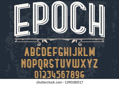 font script typeface vector named vintage epoch