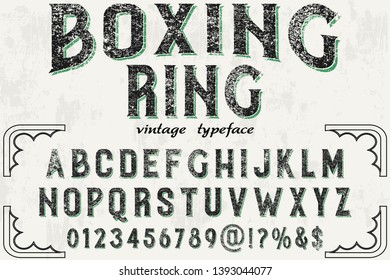 font script typeface vector named boxing ring