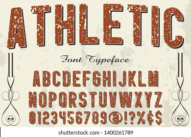 font script typeface vector named athletic