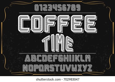 font script typeface vector named coffee time