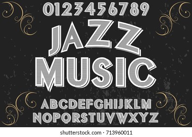 font script typeface vector named jazz music