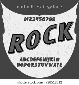 font script typeface vector named rock