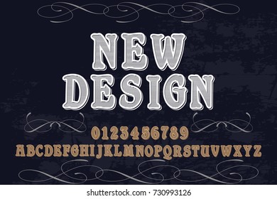 font script typeface vector named new design