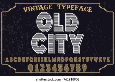 font script typeface vector named old city