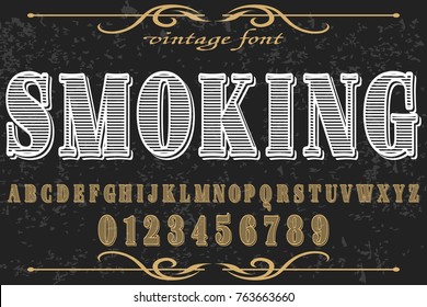 font script typeface vector named smoking